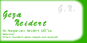 geza neidert business card